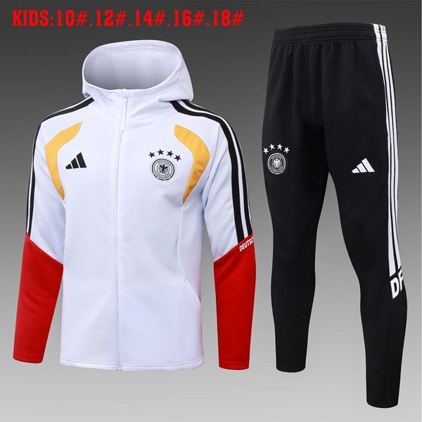 Ninos Chandal Con Capucha Alemania 2026/27 Blanco 2